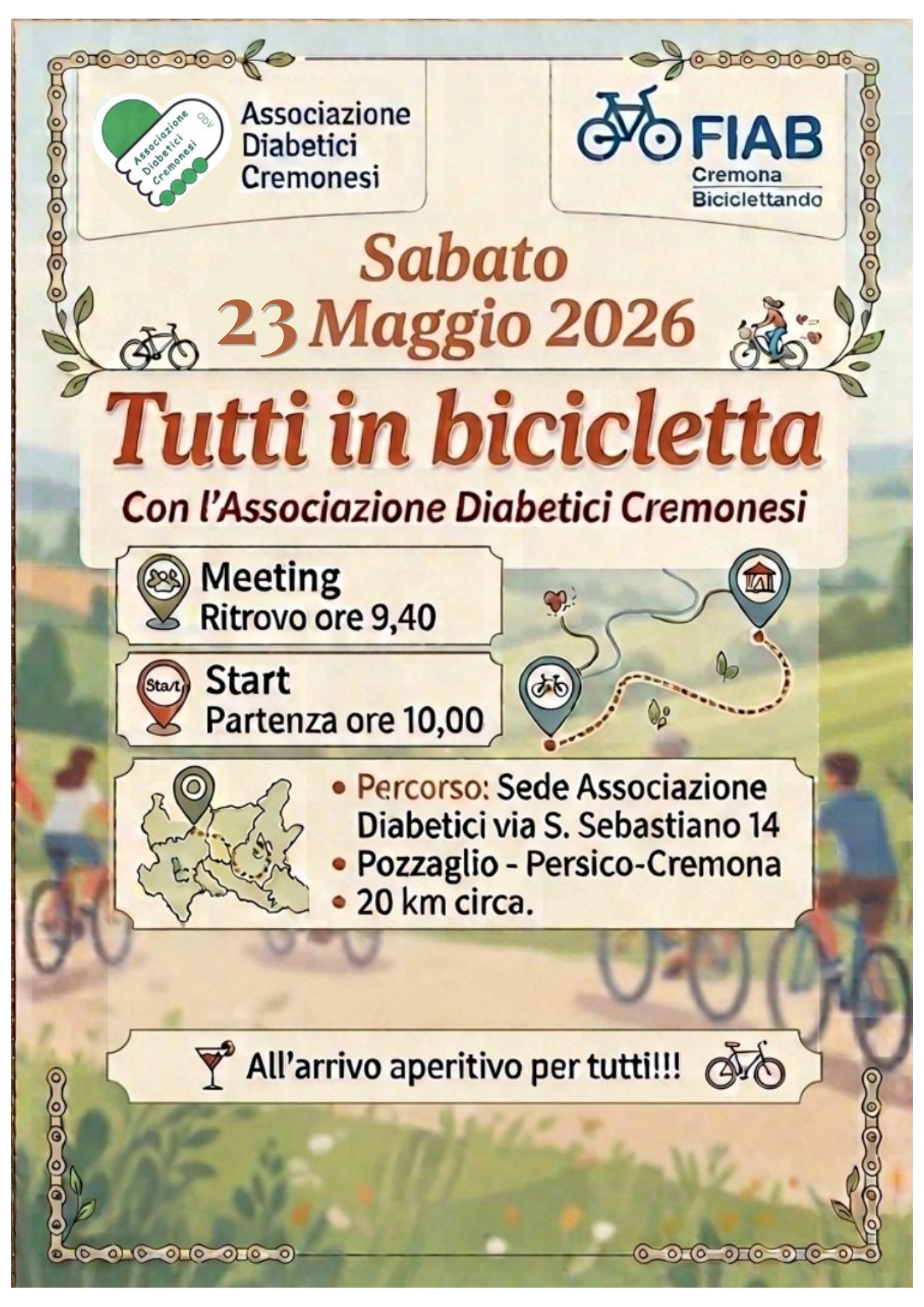 Tutti in bicicletta con l'associazione Diabetici